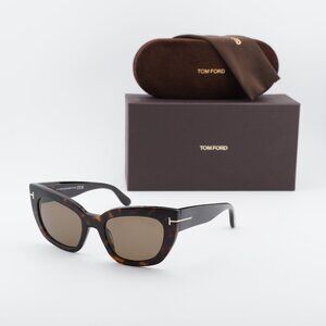 Tom Ford Athena FT1190 52H Cat Eye Sunglasses - Havana\Brown Polarized